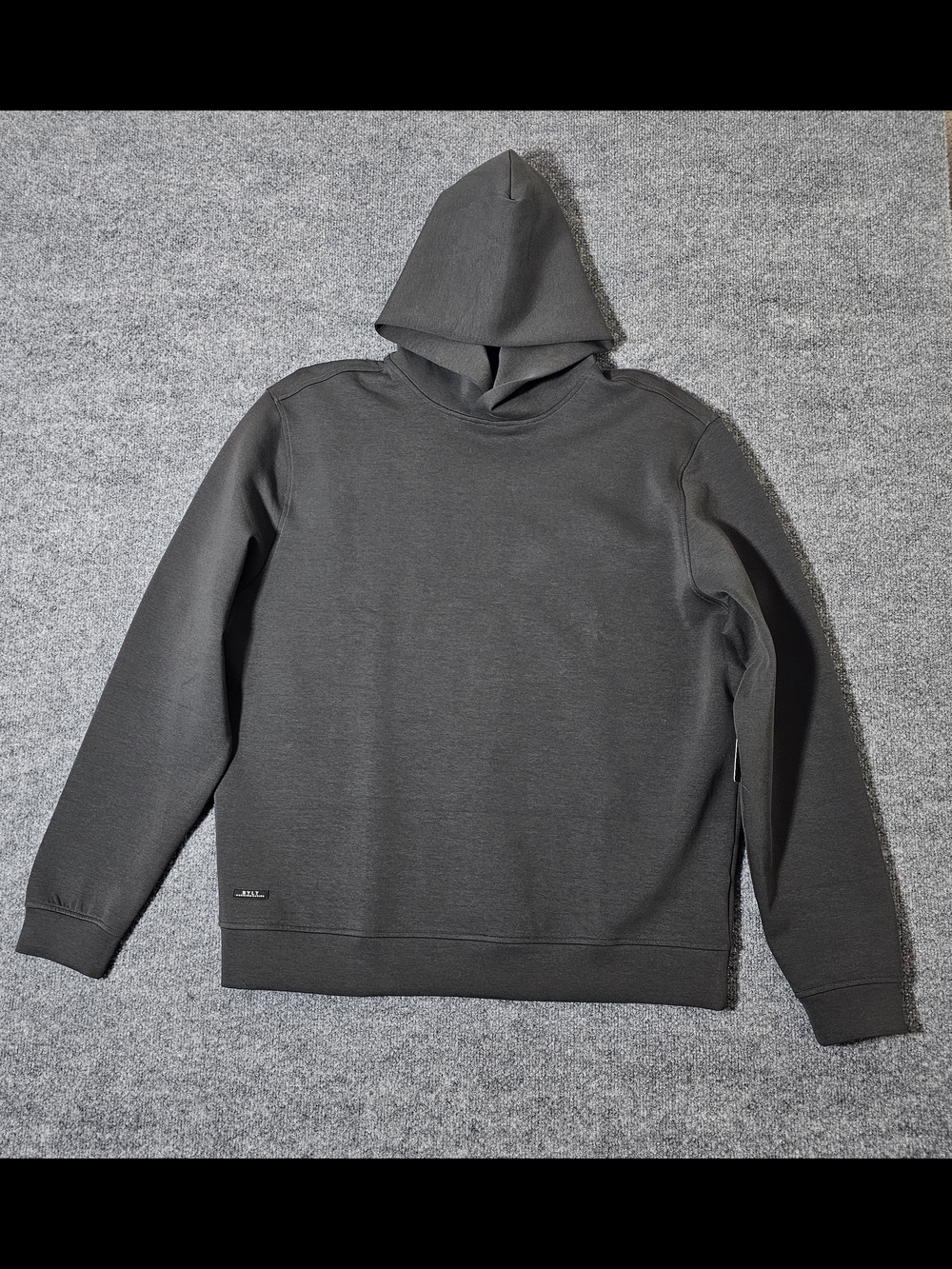 BYLT Basics Men's Roamknit Hooded Sweatshirt Hoodie Size XL Dark Charcoal